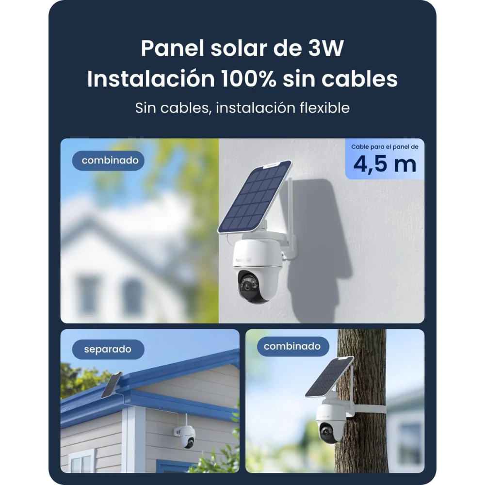 Reolink Camara Autónoma a Bateria c/ Painel Solar Wireless de 8MP e 4K com Focos de Luz - Reolink Argus PT Ultra - Image 4