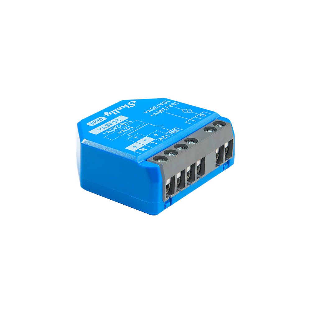 Shelly 1 Gen4 - Módulo para Interruptor 1 botão ou Portão de Garagem 16A WiFi/BT/Zigbee