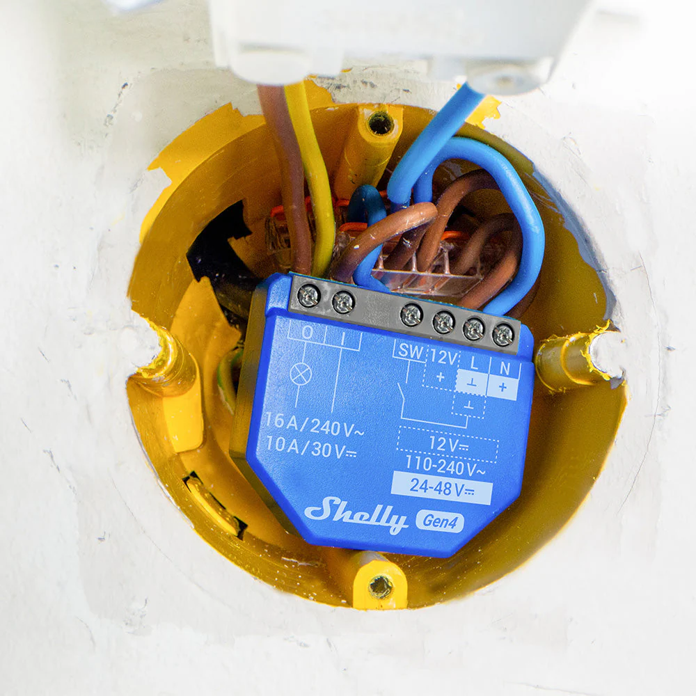 Shelly 1 Gen4 - Módulo para Interruptor 1 botão ou Portão de Garagem 16A WiFi/BT/Zigbee - Image 2