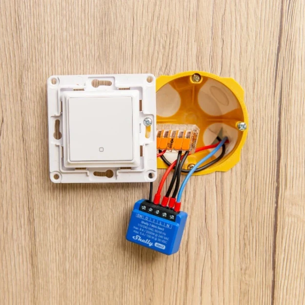 Shelly 1 Mini Gen3 - Módulo para Interruptor 1 botão ou Portão de Garagem 8A WiFi/BT - Image 3