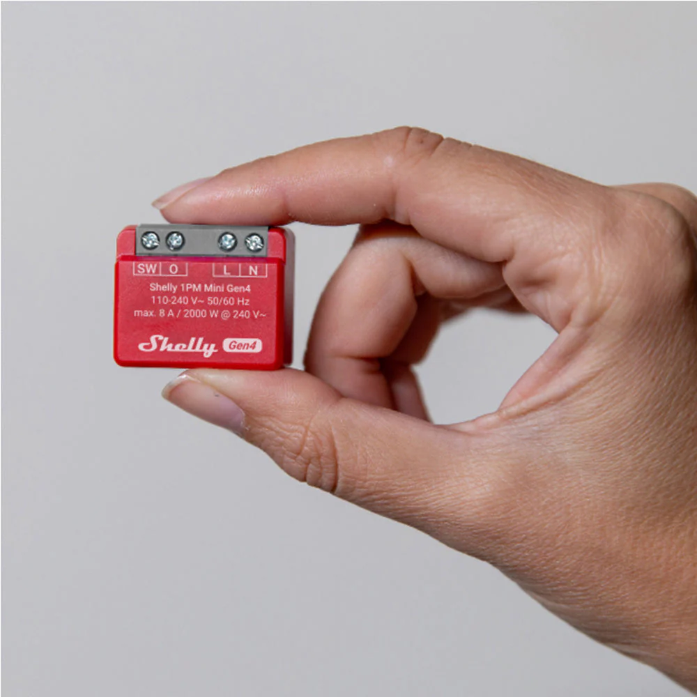 Shelly 1PM Gen4 Mini - Módulo para Interruptor 1 botão ou Portão de Garagem 8A WiFi/BT/Zigbee - Image 2