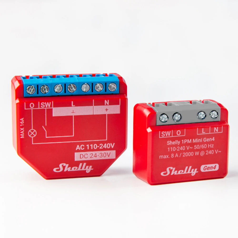 Shelly 1PM Gen4 Mini - Módulo para Interruptor 1 botão ou Portão de Garagem 8A WiFi/BT/Zigbee - Image 5