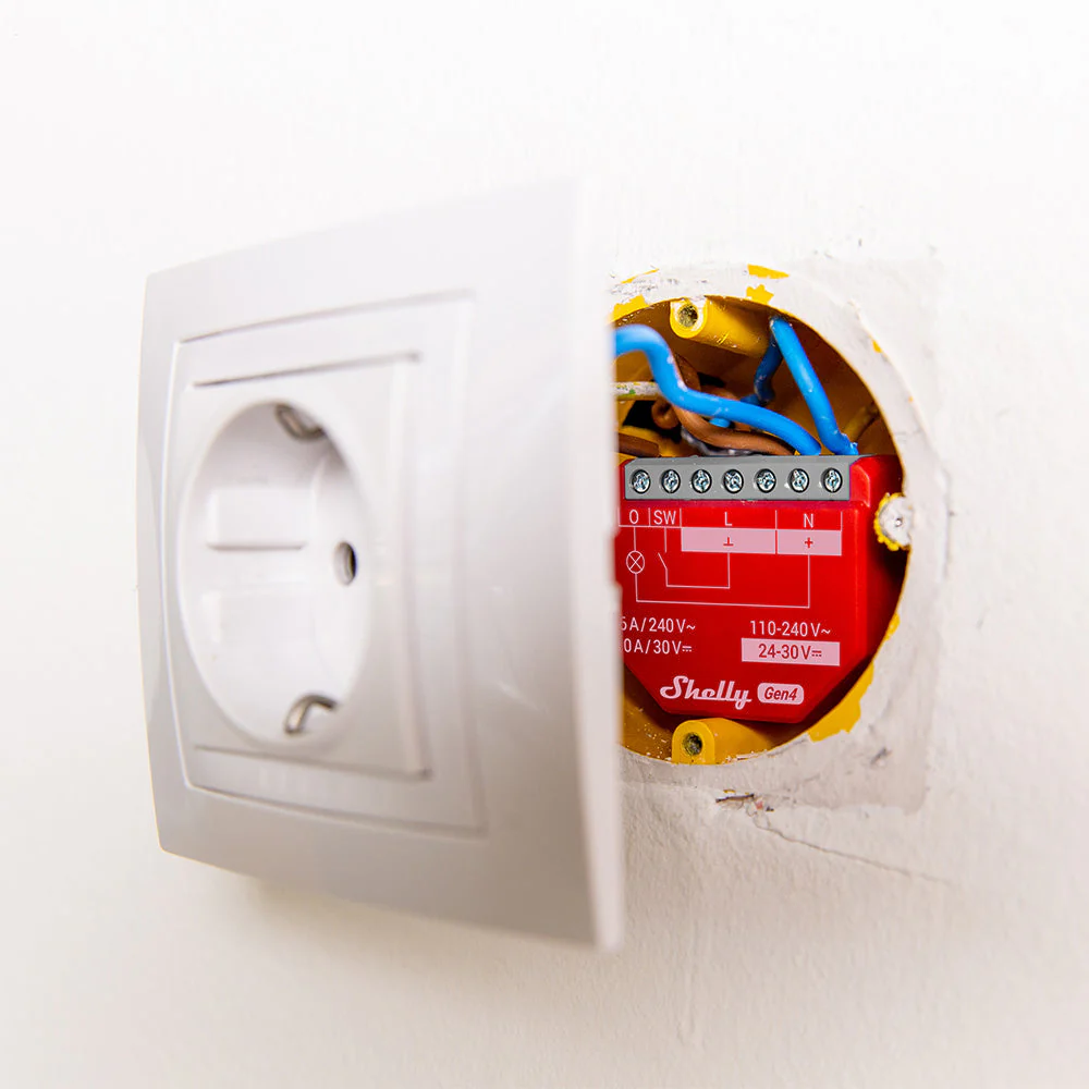 Shelly 1PM Gen4 - Módulo para Interruptor 1 botão ou Portão de Garagem 16A WiFi/BT/Zigbee - Image 3