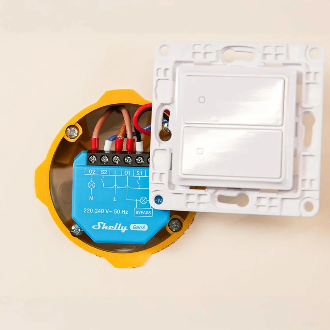 Shelly 2L Gen3 – Módulo Interruptor para Automação WiFi 2 Canais Sem Neutro - Image 4