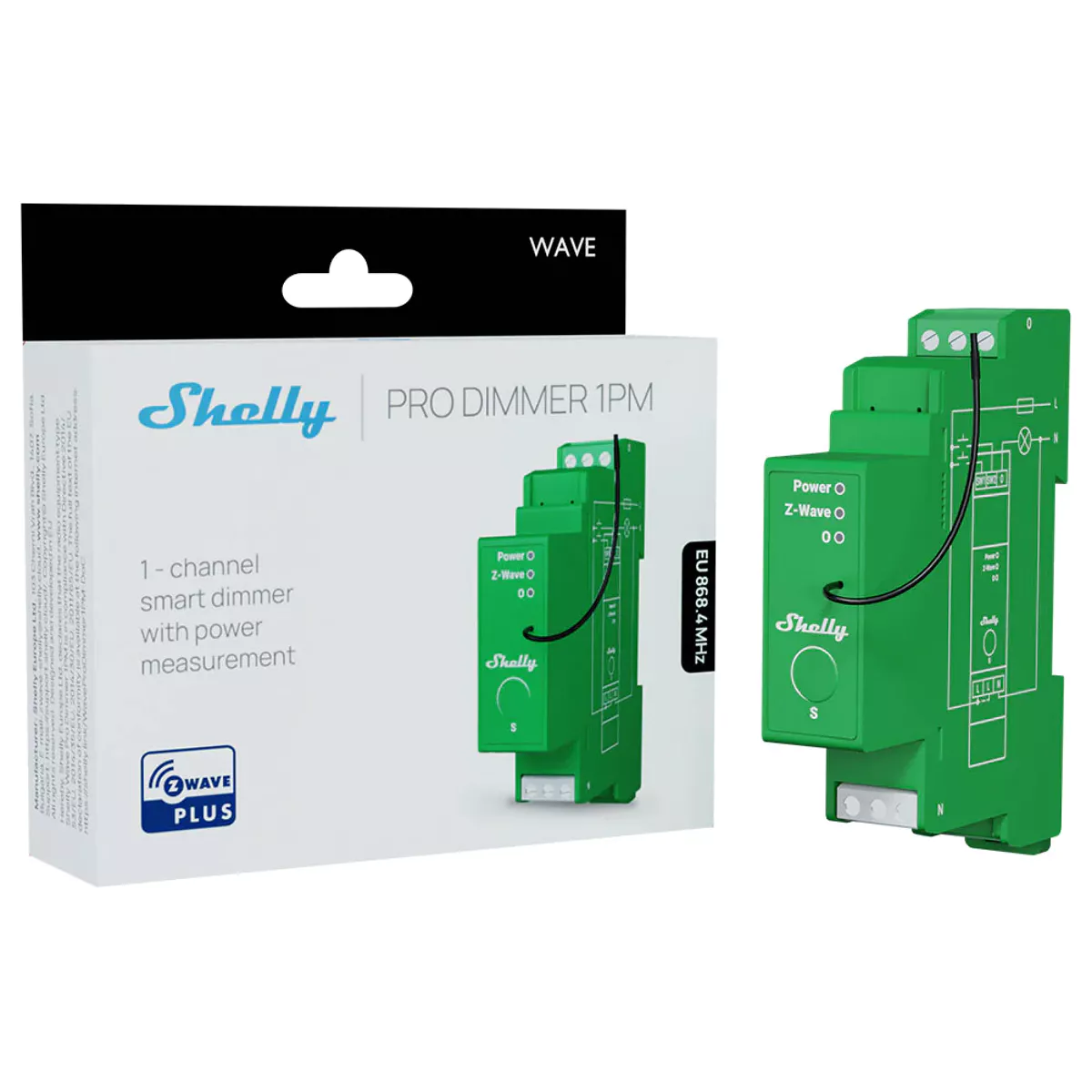 Shelly Dimmer Inteligente Z-Wave para Calha DIN, 1 Canal 200W com Medição - Shelly Wave Pro Dimmer 1PM - Image 7