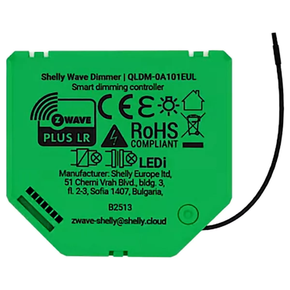 Shelly Dimmer Inteligente Z-Wave Plus LR 200W p/ Iluminação - Shelly Wave Dimmer LR - Image 4