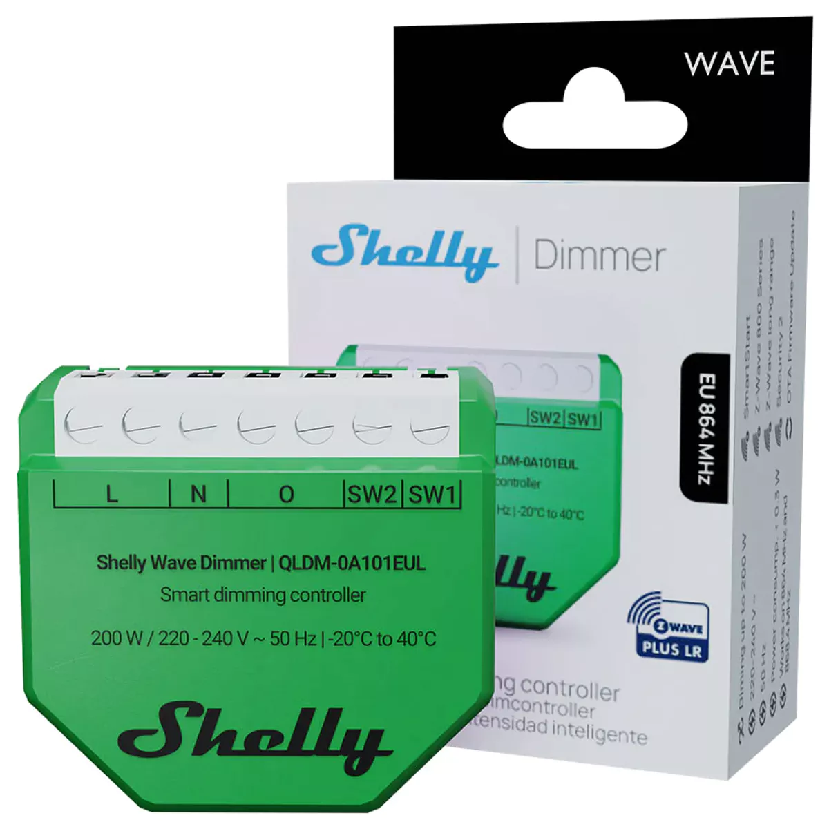 Shelly Dimmer Inteligente Z-Wave Plus LR 200W p/ Iluminação - Shelly Wave Dimmer LR - Image 5