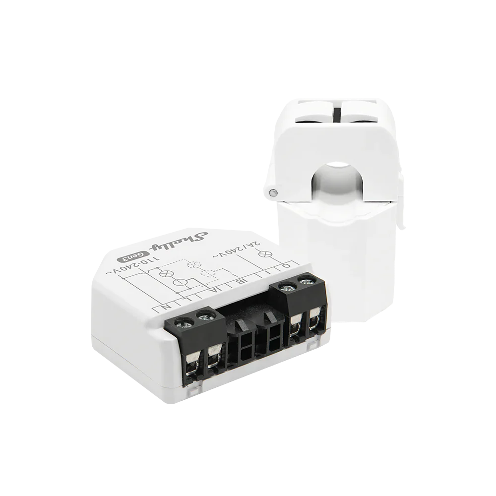 Shelly EM Gen3 c/ Núcleo 50 A - Para Monitorização e Consumo de Energia WiFi/BT