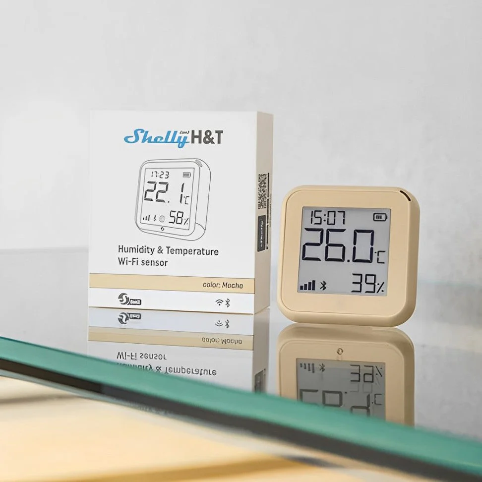 Shelly H&T Plus Gen3 - Sensor de Temperatura e Humidade WiFi Mocha - Image 4