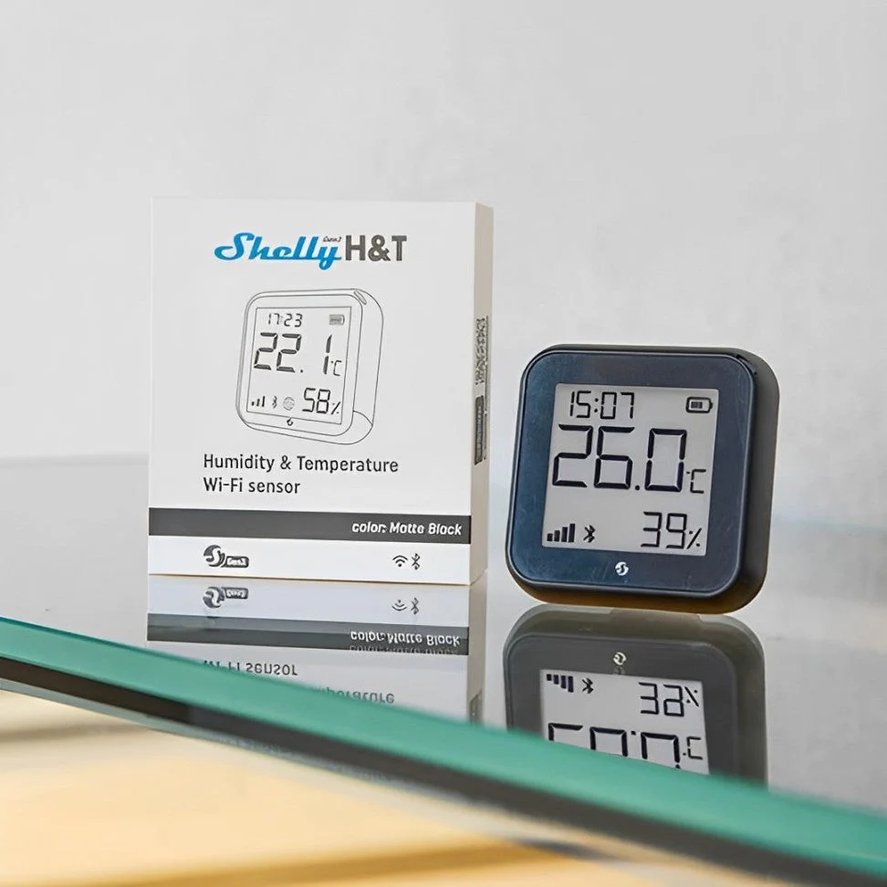 Shelly H&T Gen3 - Sensor de Temperatura e Humidade WiFi Preto - Image 4