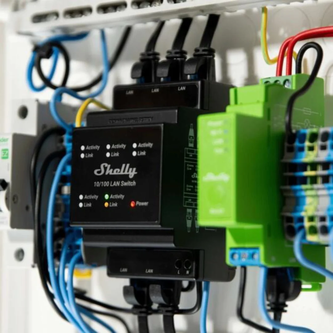 Shelly LAN Switch de 5 portas - 10/100Mbps para montar em calha DIN - Image 5