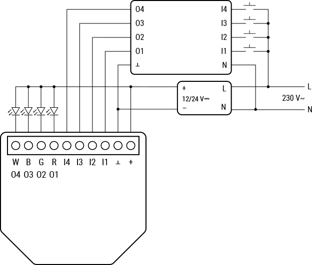 Shelly Módulo Desacoplador de 4 Canais - Shelly 4-Channel Decoupler 230V - Image 8