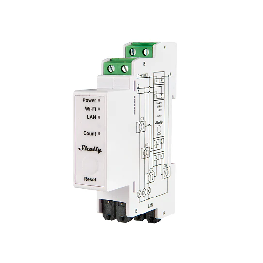 Shelly 3EM Pro - Medidor de energia trifásico Wifi + 3 núcleos 120 Amperes - Image 2