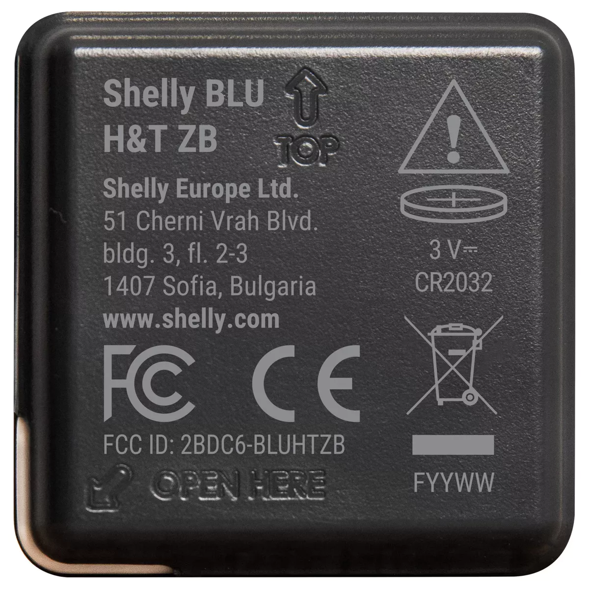 Shelly Sensor inteligente de temperatura e humidade Zigbee - Shelly BLU H&T ZB Black - Image 4