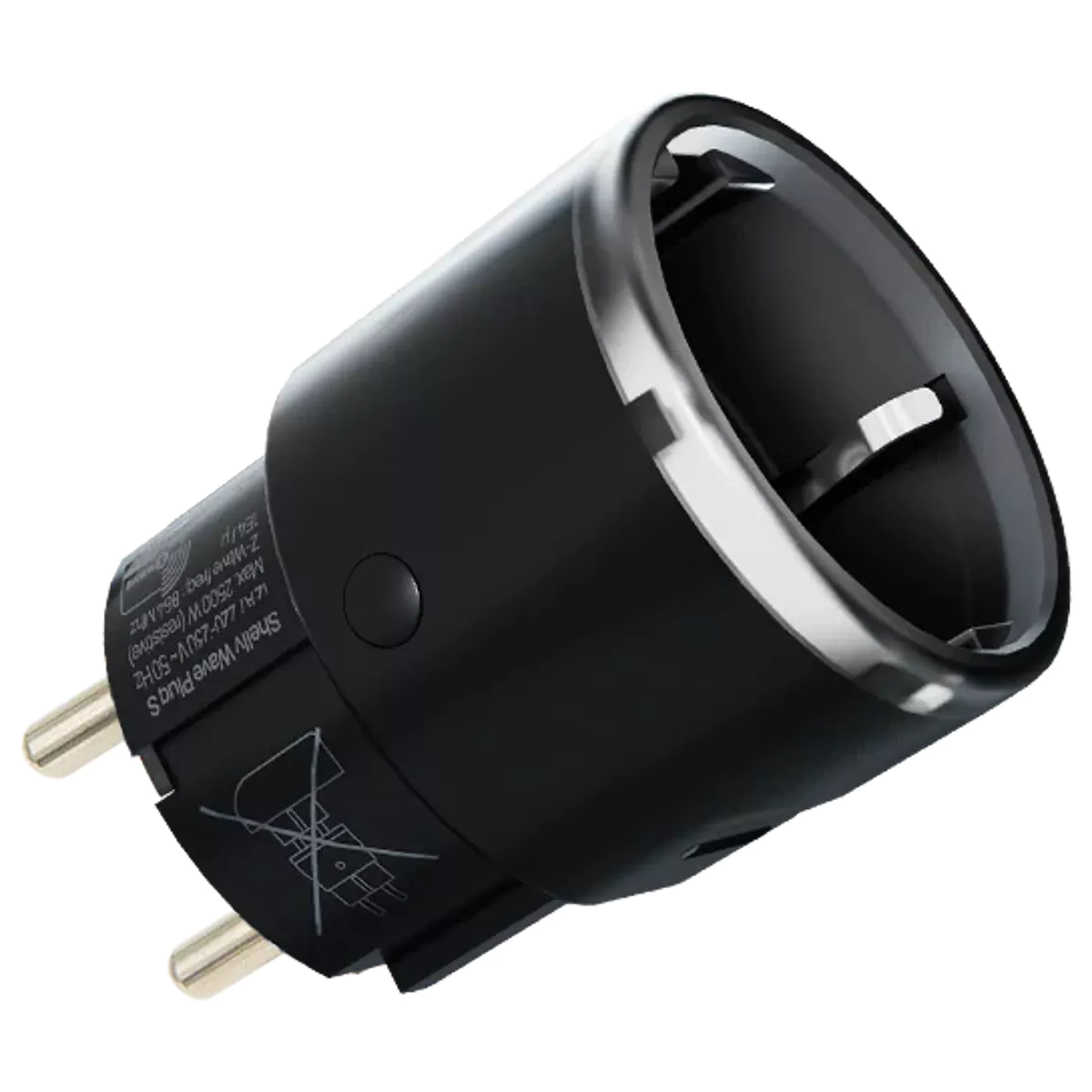 Shelly Tomada Inteligente Z-Wave Mesh/Long Range com Medidor de Consumo 230V / 12A - Shelly Wave Plug S LR em Preto