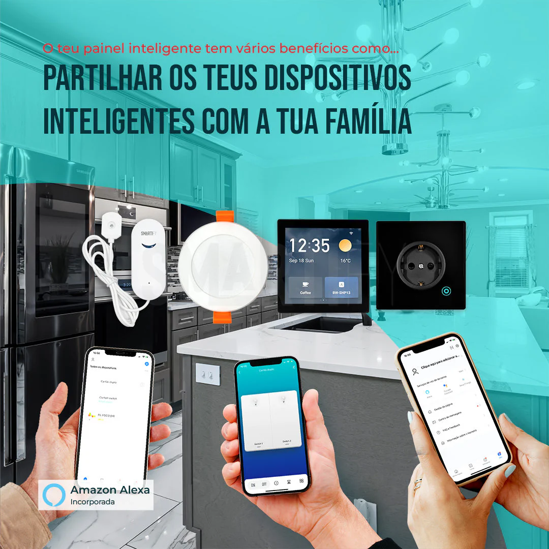 Smartify Painel de Controlo Inteligente Display com Alexa Integrada Smart Zigbee Wifi - Image 12