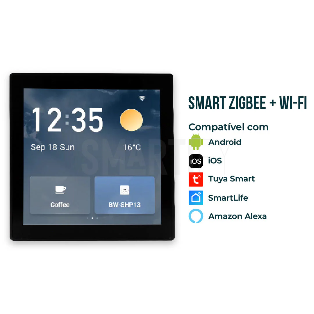 Smartify Painel de Controlo Inteligente Display com Alexa Integrada Smart Zigbee Wifi - Image 3