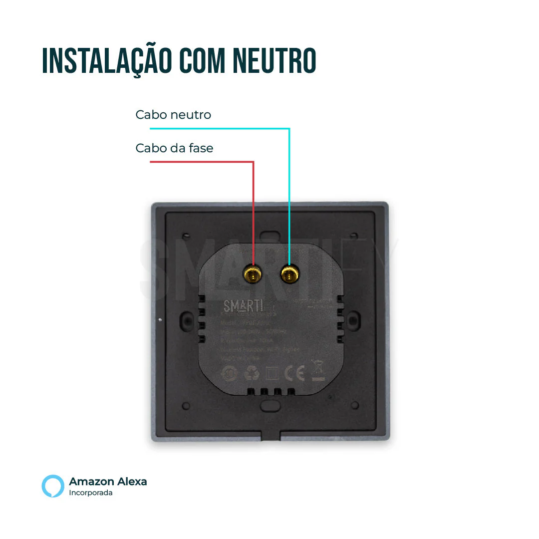 Smartify Painel de Controlo Inteligente Display com Alexa Integrada Smart Zigbee Wifi - Image 4