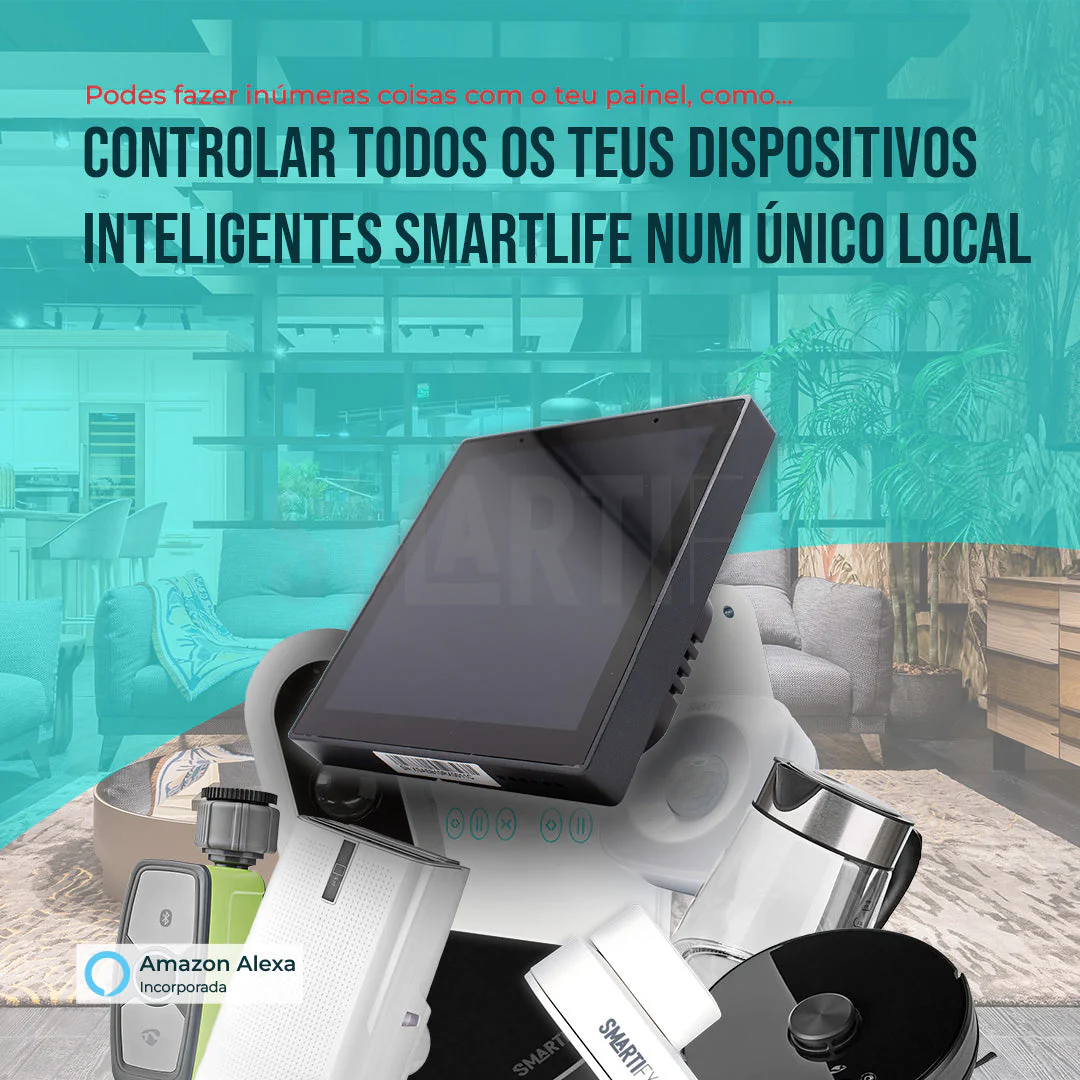 Smartify Painel de Controlo Inteligente Display com Alexa Integrada Smart Zigbee Wifi - Image 6