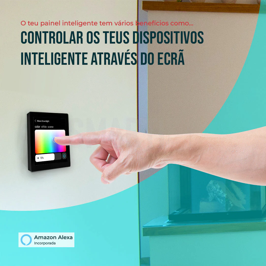 Smartify Painel de Controlo Inteligente Display com Alexa Integrada Smart Zigbee Wifi - Image 8