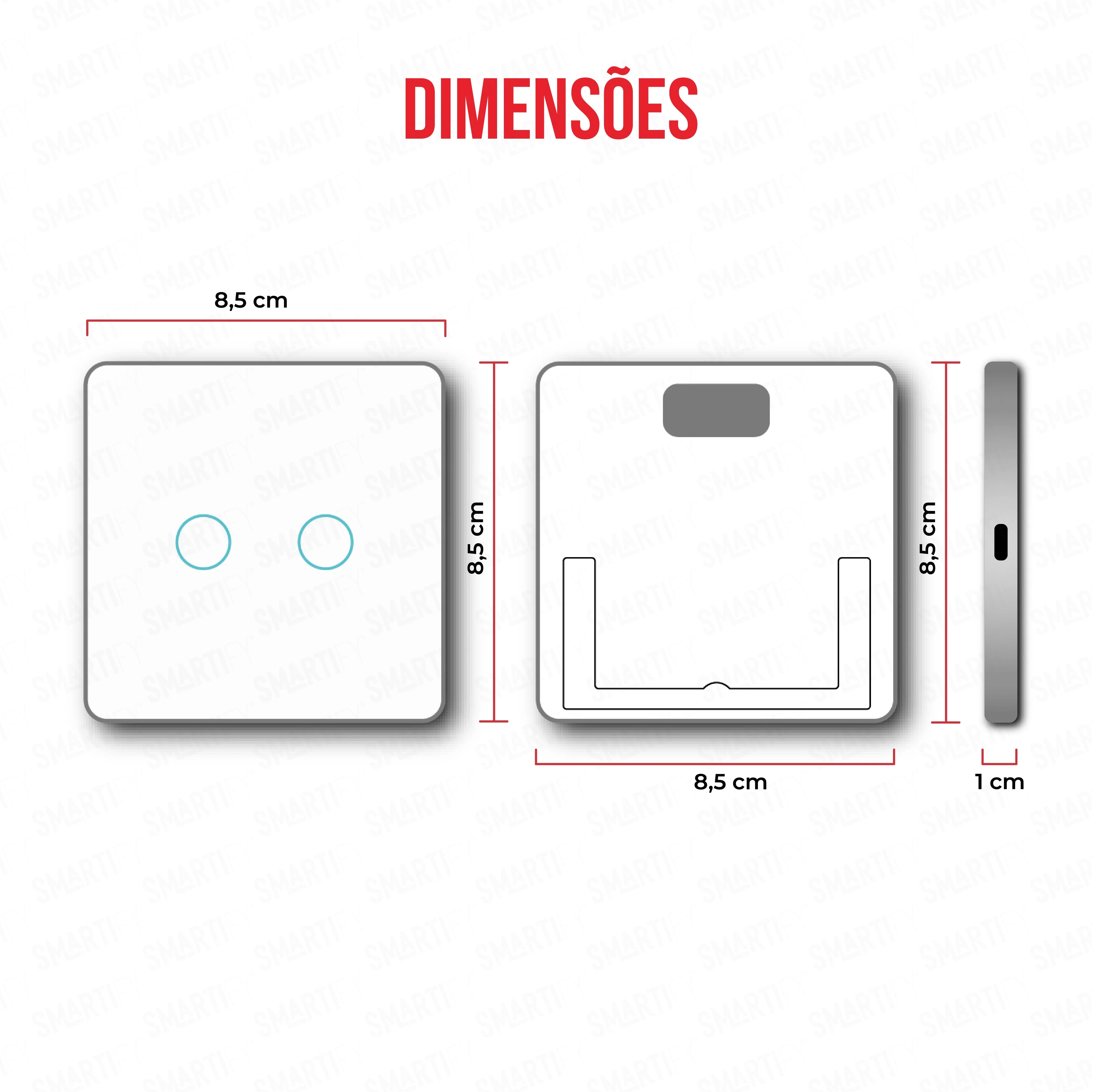 Smartify vPRO Comando de Cenários 2 Botões (6 Cenários) Zigbee Branco - SYPC02ZBBR - Image 3