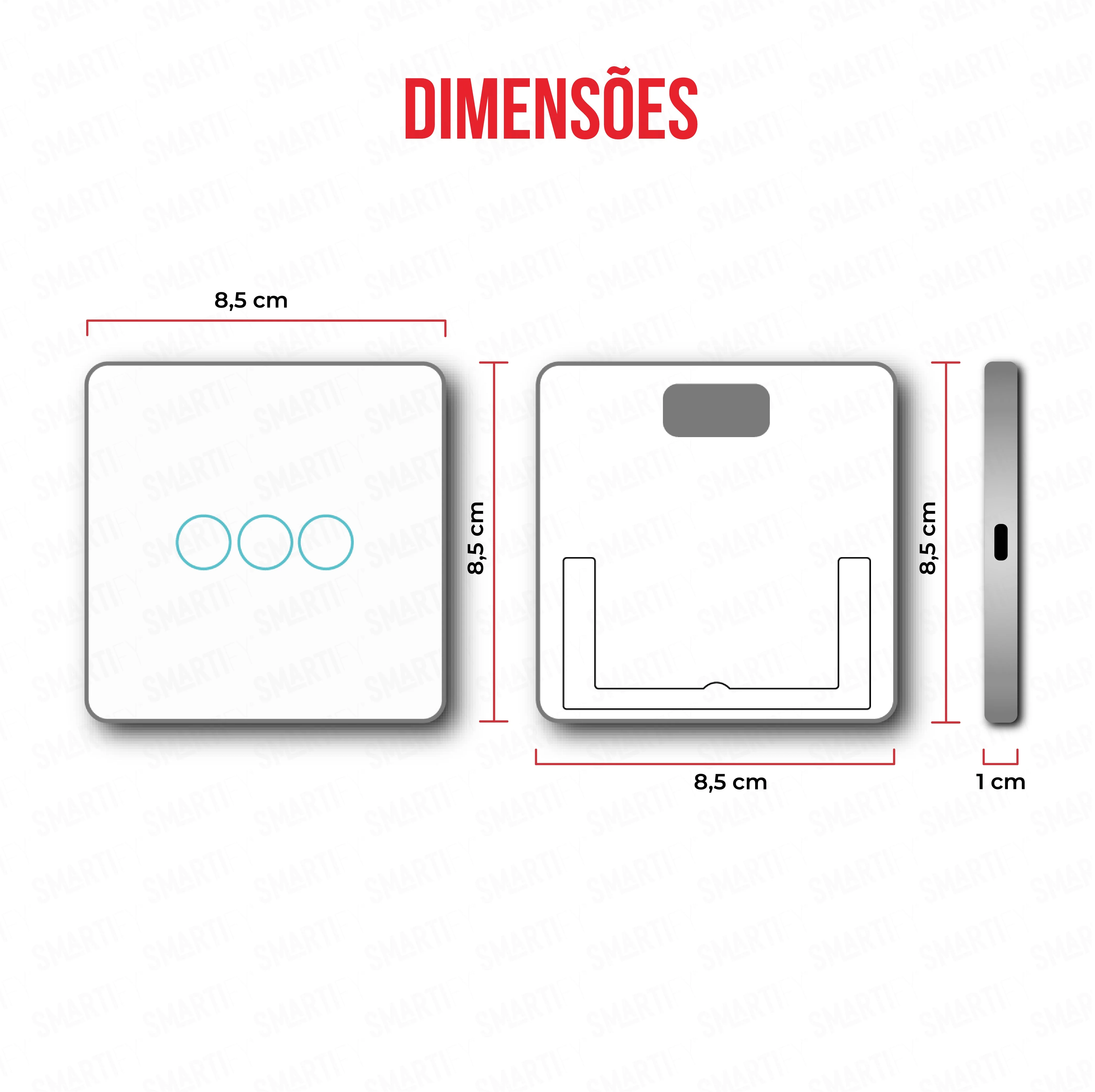 Smartify vPRO Comando de Cenários 3 Botões (9 Cenários) Zigbee Branco - SYPC03ZBBR - Image 3