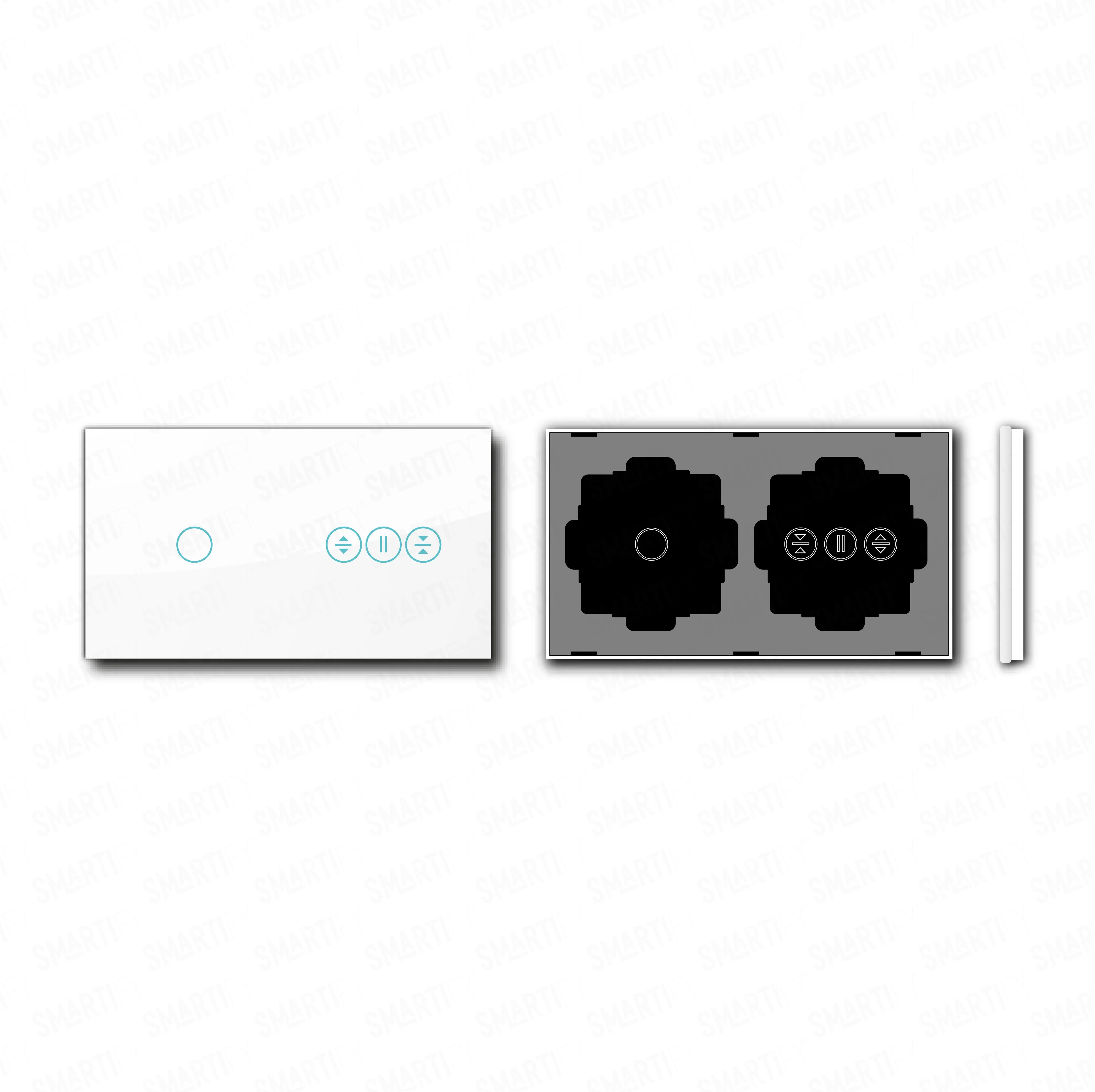 Smartify vPRO Espelho Duplo (1 botão + estores) Branco - SYPE201ESBR - Image 2