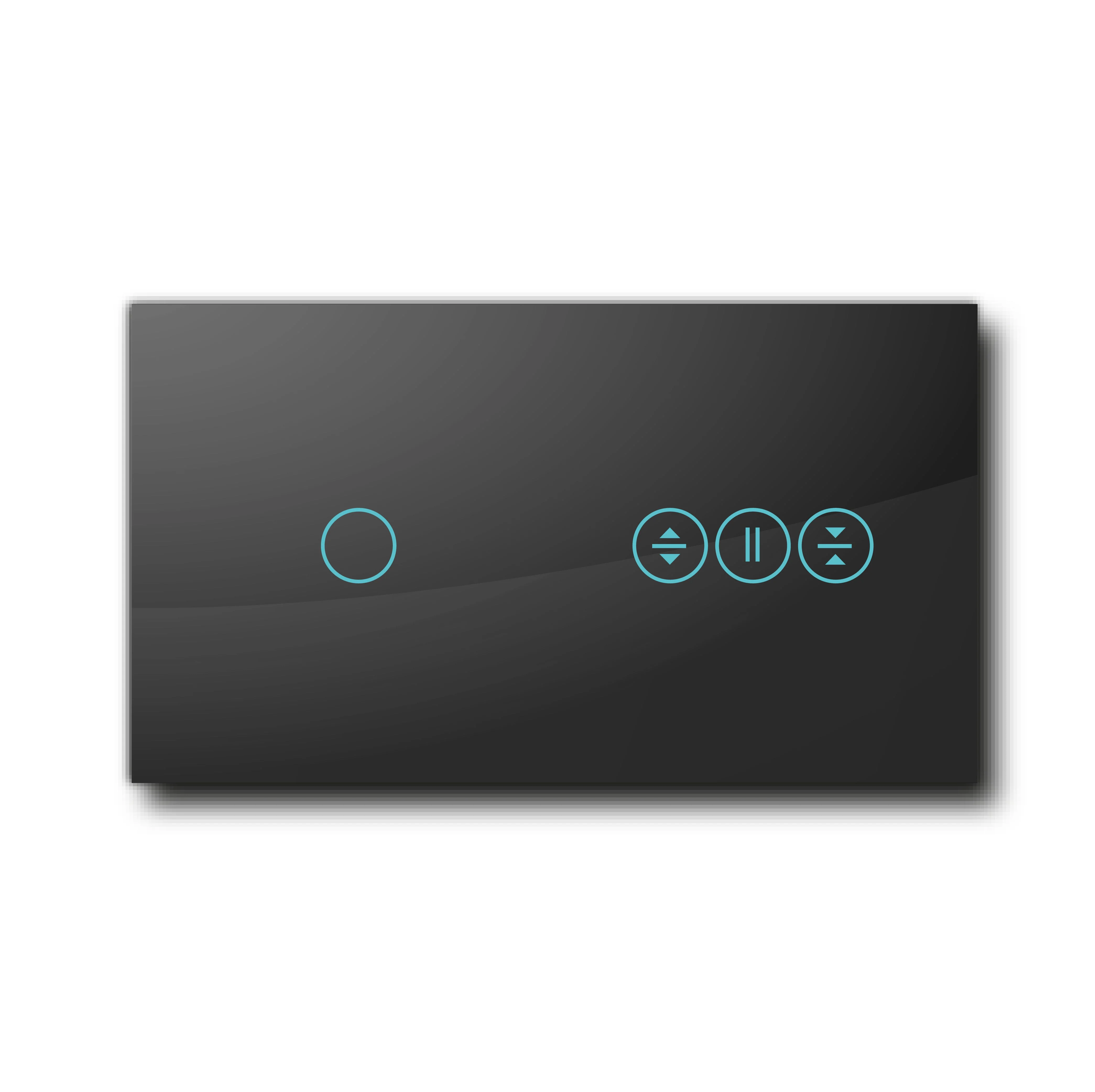 Smartify vPRO Espelho Duplo (1 botão + estores) Preto - SYPE201ESPR