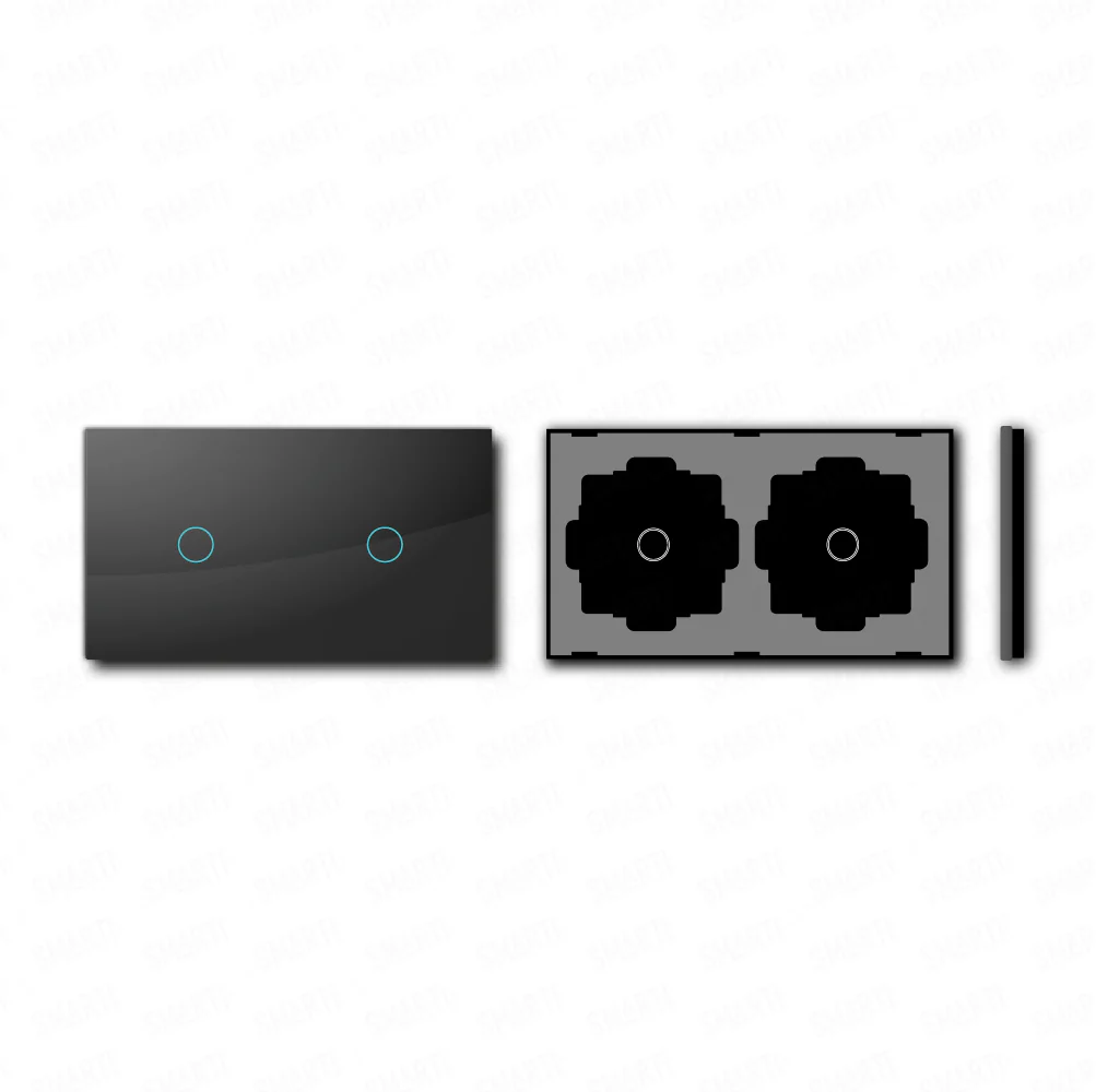 Smartify vPRO Espelho Duplo (1 botão + 1 botão) Preto - SYPE20101PR - Image 2