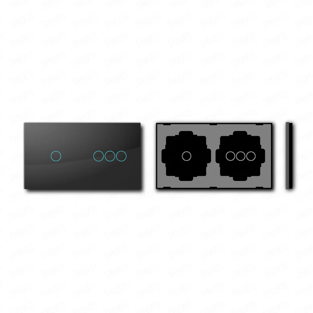 Smartify vPRO Espelho Duplo (1 botão + 3 botões) Preto - SYPE20103PR - Image 2