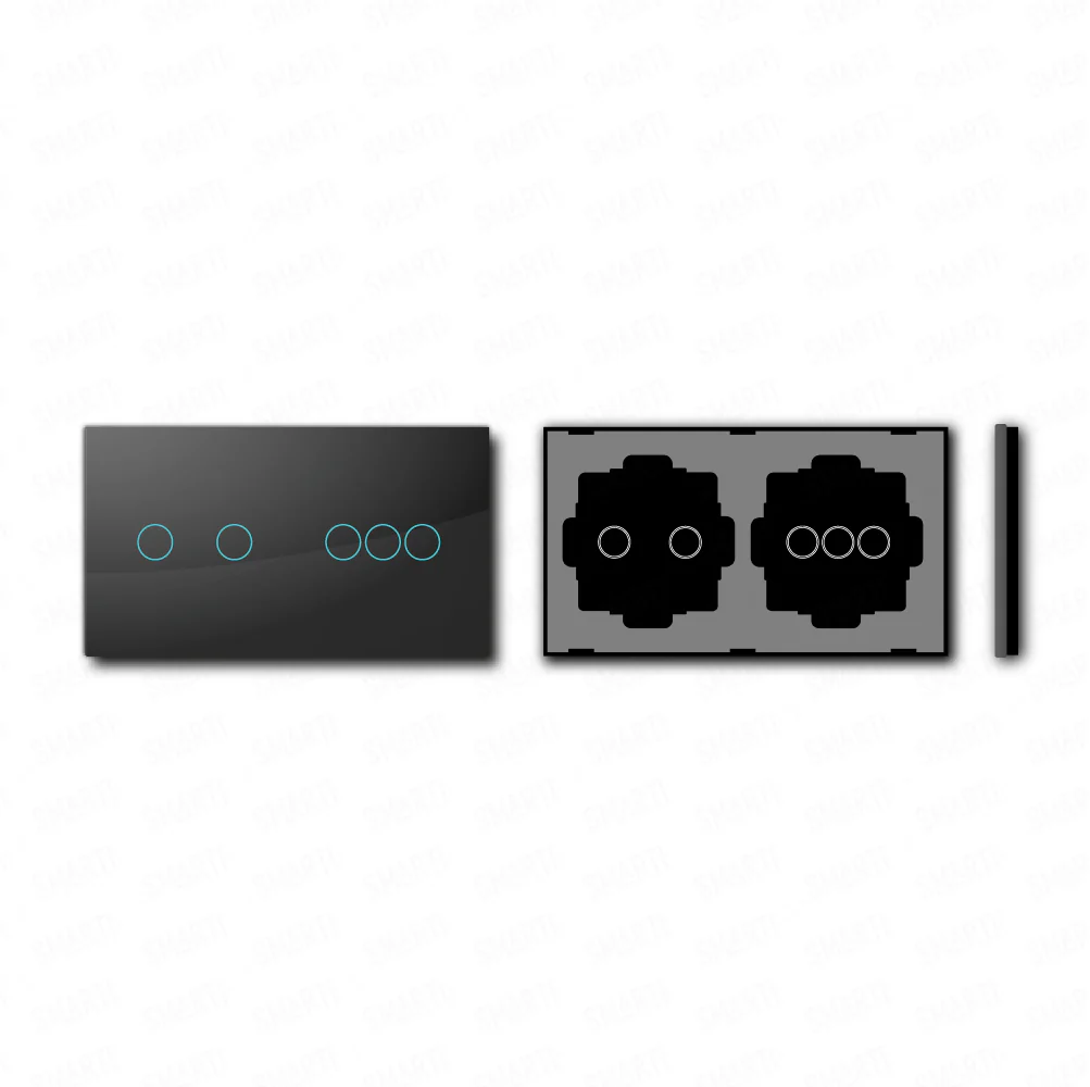 Smartify vPRO Espelho Duplo (2 botões + 3 botões) Preto - SYPE20203PR - Image 2