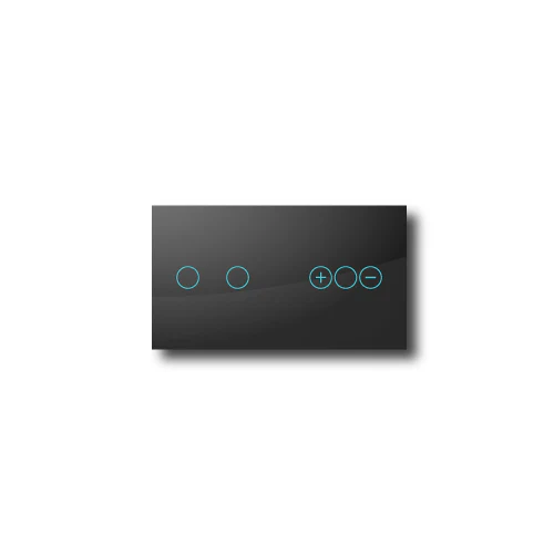 Smartify vPRO Espelho Duplo (2 botões + Dimmer) Preto - SYPE2021DPR