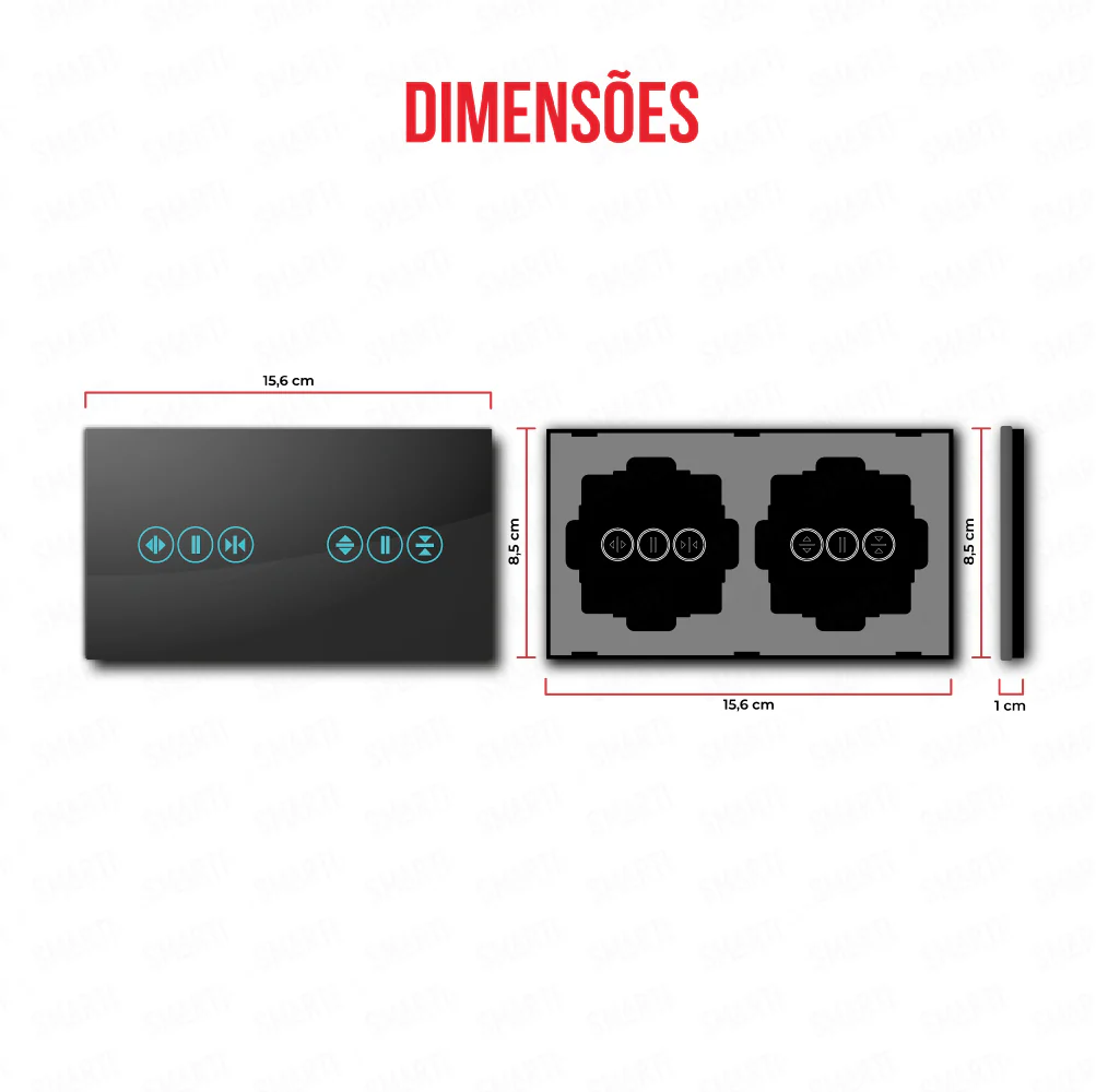 Smartify vPRO Espelho Duplo (Cortinas + Estores) Preto - SYPE2CTESPR - Image 3