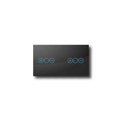 Smartify vPRO Espelho Duplo (Dimmer + Dimmer) Preto - SYPE21D1DPR