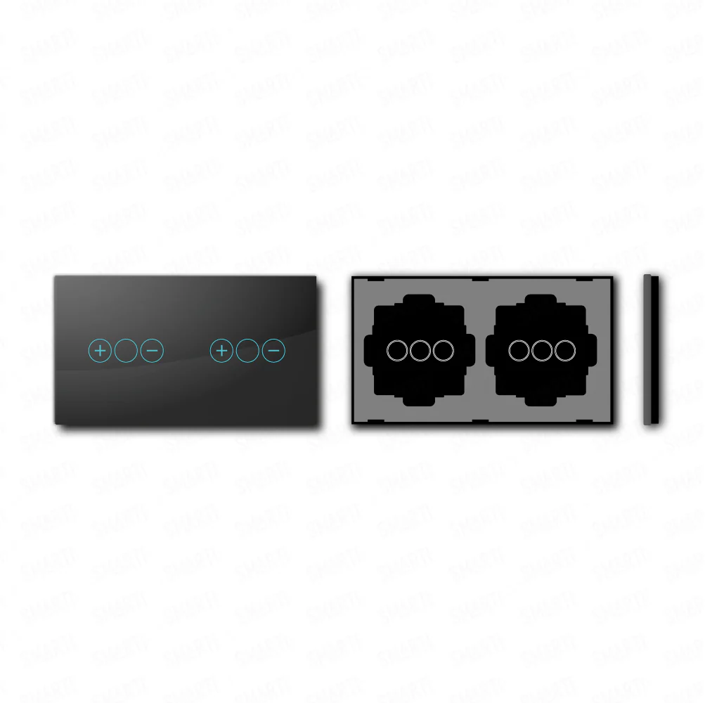 Smartify vPRO Espelho Duplo (Dimmer + Dimmer) Preto - SYPE21D1DPR - Image 2