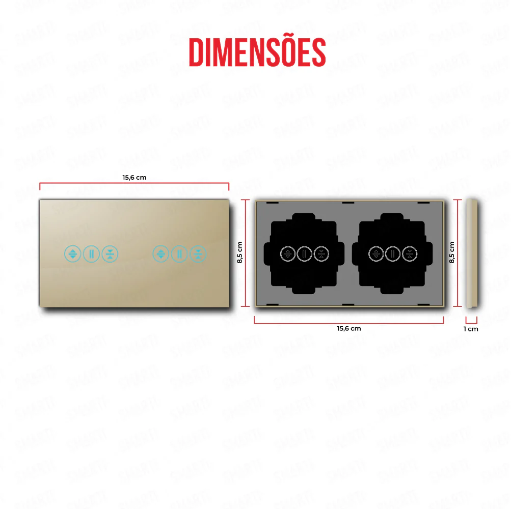 Smartify vPRO Espelho Duplo (Estores + Estores) Dourado - SYPE2ESESDR - Image 3