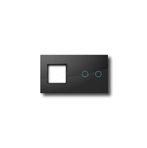 Smartify vPRO Espelho Duplo (Moldura + 2 botões) Preto - SYPE20002PR