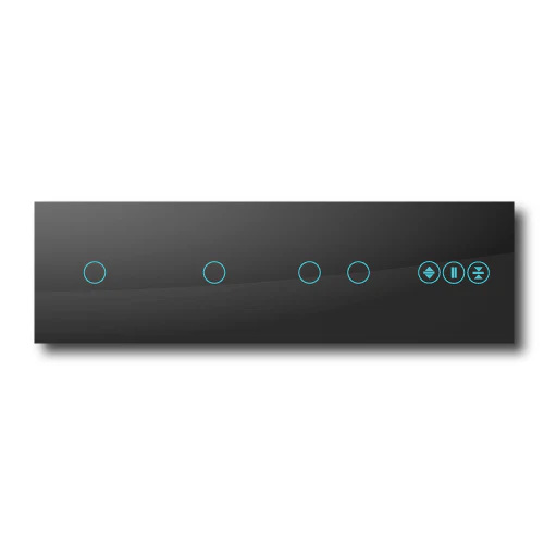 Smartify vPRO Espelho Quadruplo (1 botão + 1 botão + 2 botões + Estores) Preto - SYPE4010102ESPR