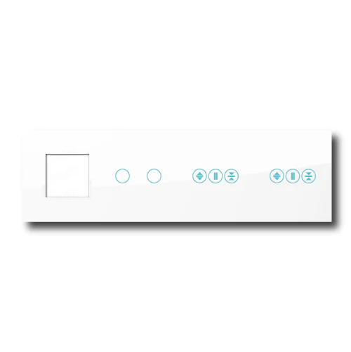 Smartify vPRO Espelho Quadruplo (Moldura + 2 botões + Estores + Estores) Branco - SYPE40002ESESBR