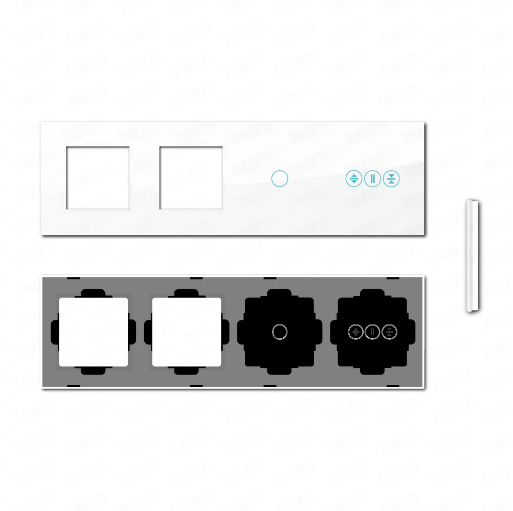 Smartify vPRO Espelho Quadruplo (Moldura + Moldura + 1 botão + Estores) Branco - SYPE4000001ESBR - Image 2