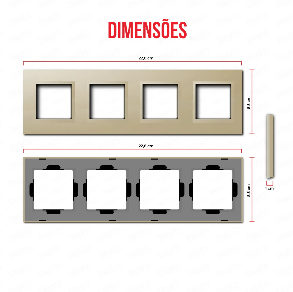 Smartify vPRO Espelho Quadruplo (Moldura + Moldura + Moldura + Moldura) Dourado - SYPE400000000DR - Image 3