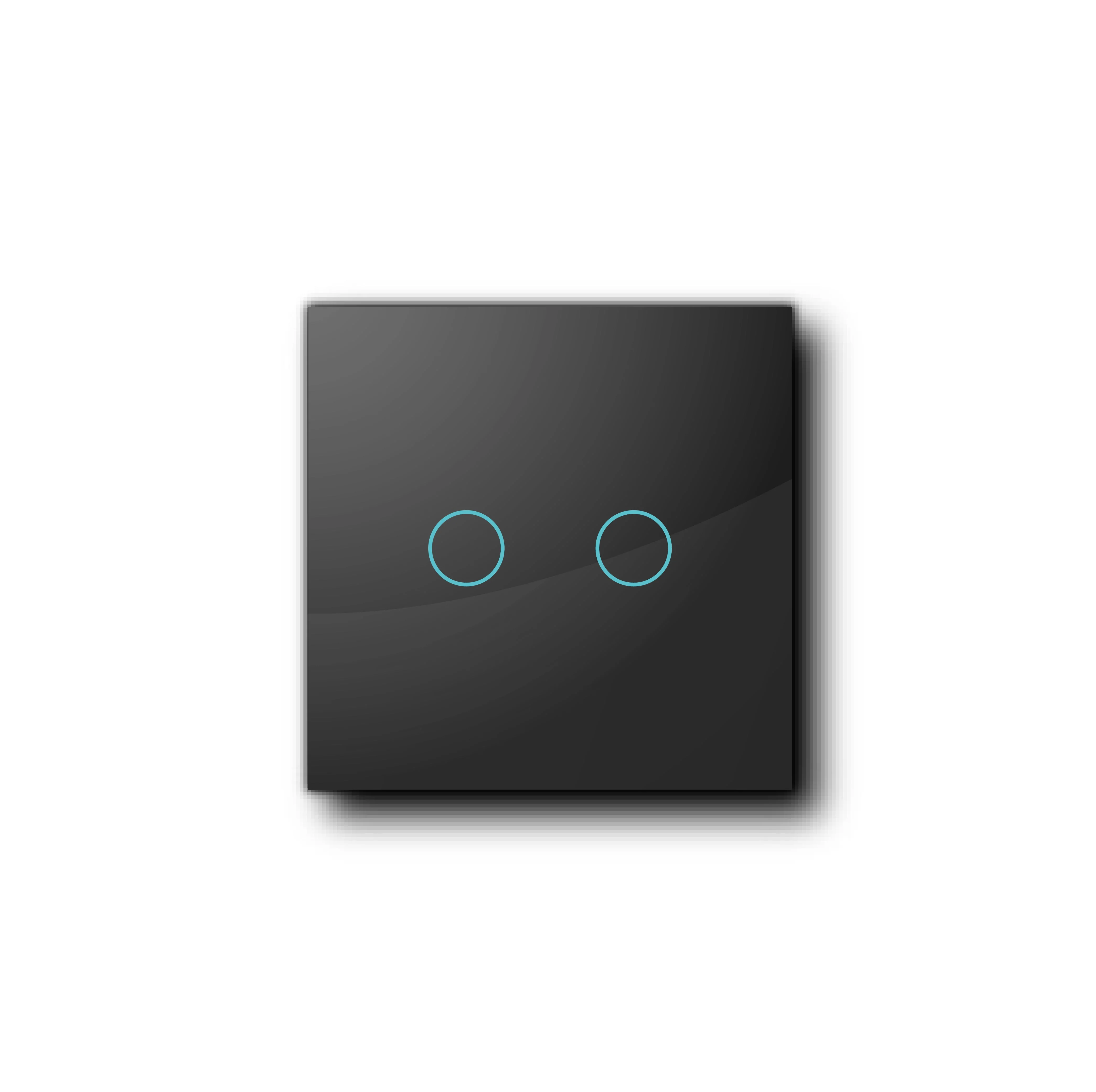 Smartify vPRO Espelho Simples de 2 botões Preto - SYPE102PR