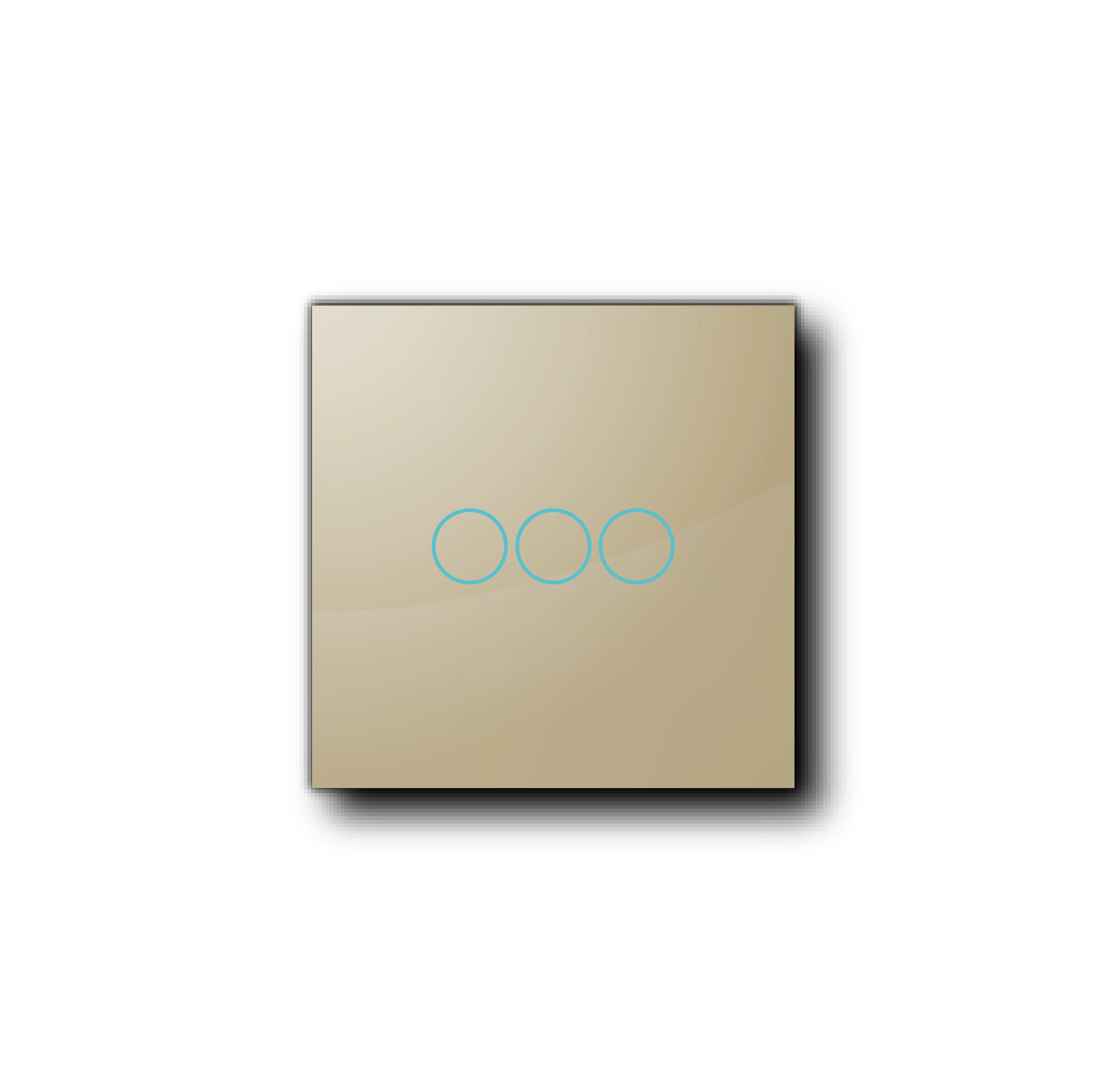 Smartify vPRO Espelho Simples de 3 botões Dourado - SYPE103DR