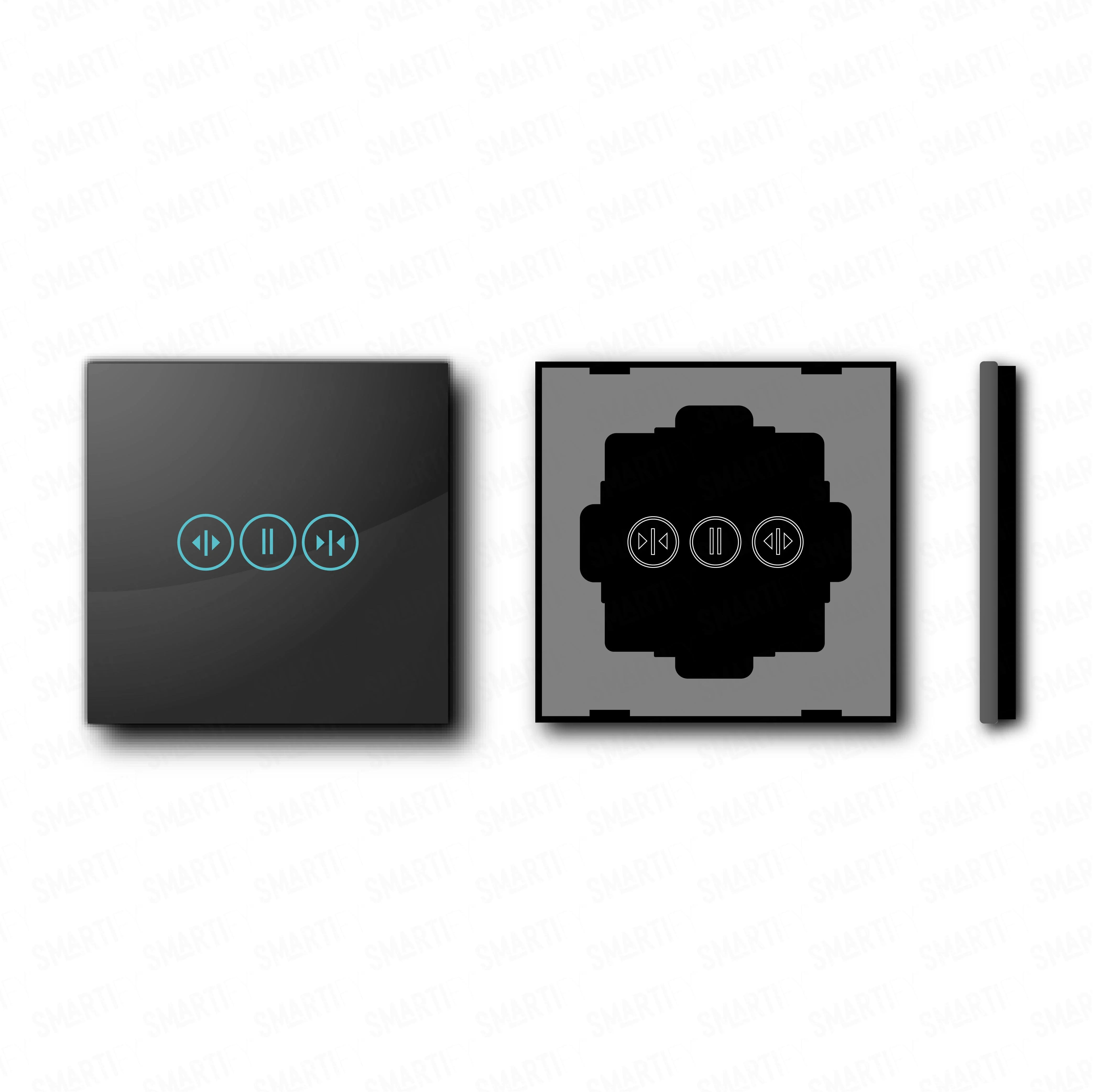 Smartify vPRO Espelho Simples de Cortinas Preto - SYPE1CTPR - Image 2