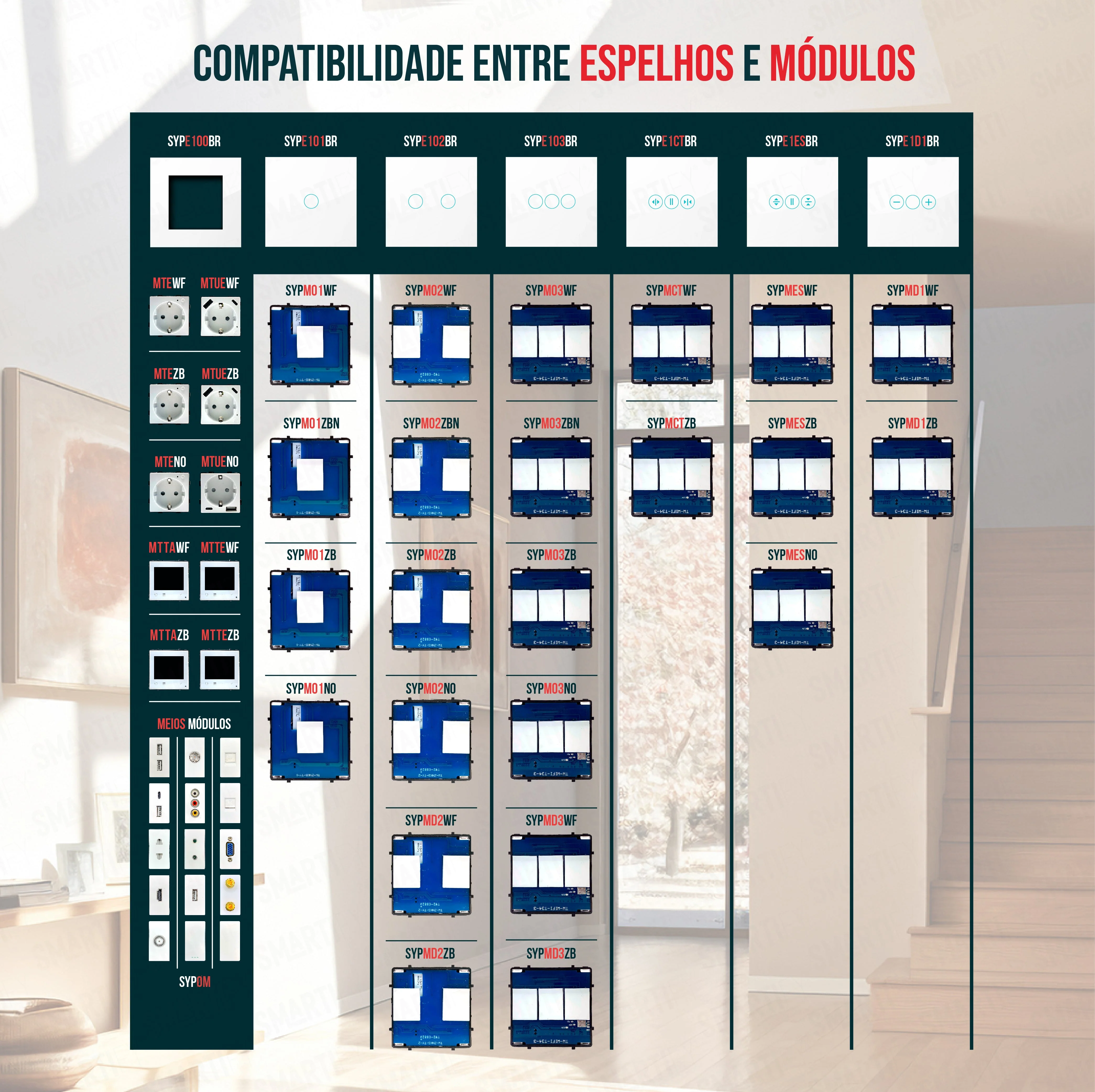 Smartify vPRO Espelho Simples de Cortinas Preto - SYPE1CTPR - Image 6