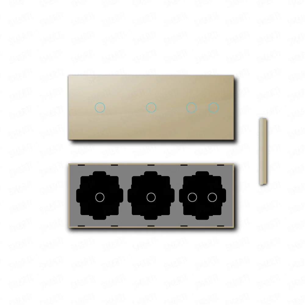 Smartify vPRO Espelho Triplo (1 botão + 1 botão + 2 botões) Dourado - SYPE3010102DR - Image 2