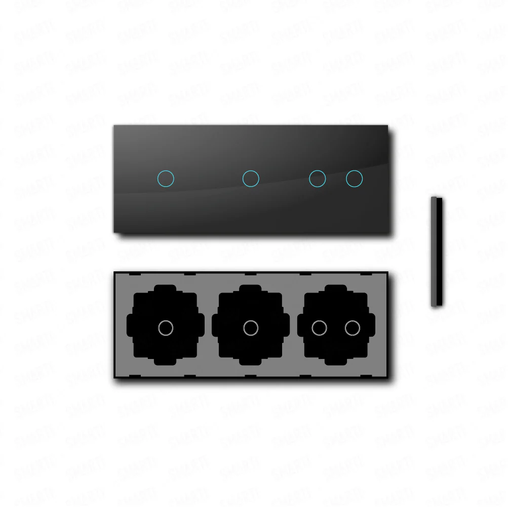 Smartify vPRO Espelho Triplo (1 botão + 1 botão + 2 botões) Preto - SYPE3010102PR - Image 2
