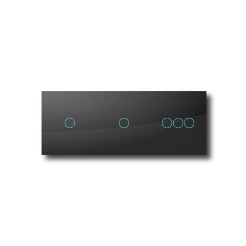 Smartify vPRO Espelho Triplo (1 botão + 1 botão + 3 botões) Preto - SYPE3010103PR
