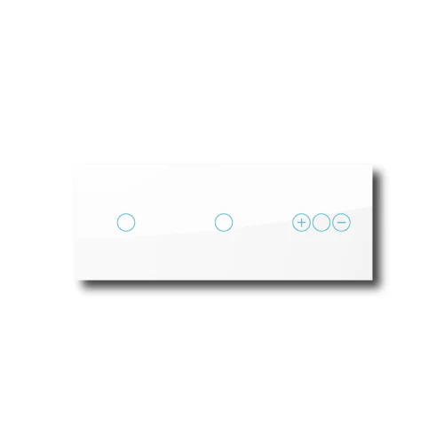 Smartify vPRO Espelho Triplo (1 botão + 1 botão + Dimmer) Branco - SYPE301011DBR