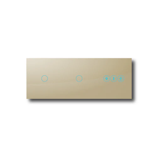 Smartify vPRO Espelho Triplo (1 botão + 1 botão + Estores) Dourado - SYPE30101ESDR
